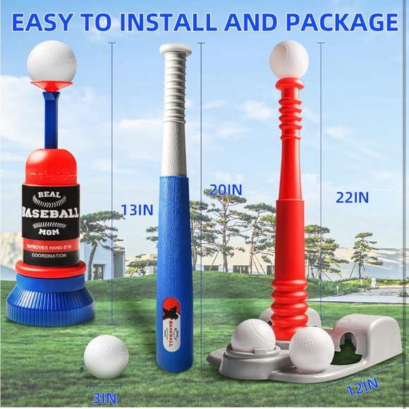 Adjustable Kids π¦π»π§π» Tee Ball βΎοΈ Set & Baseball βΎοΈ Launcher - Picture 8 of 8